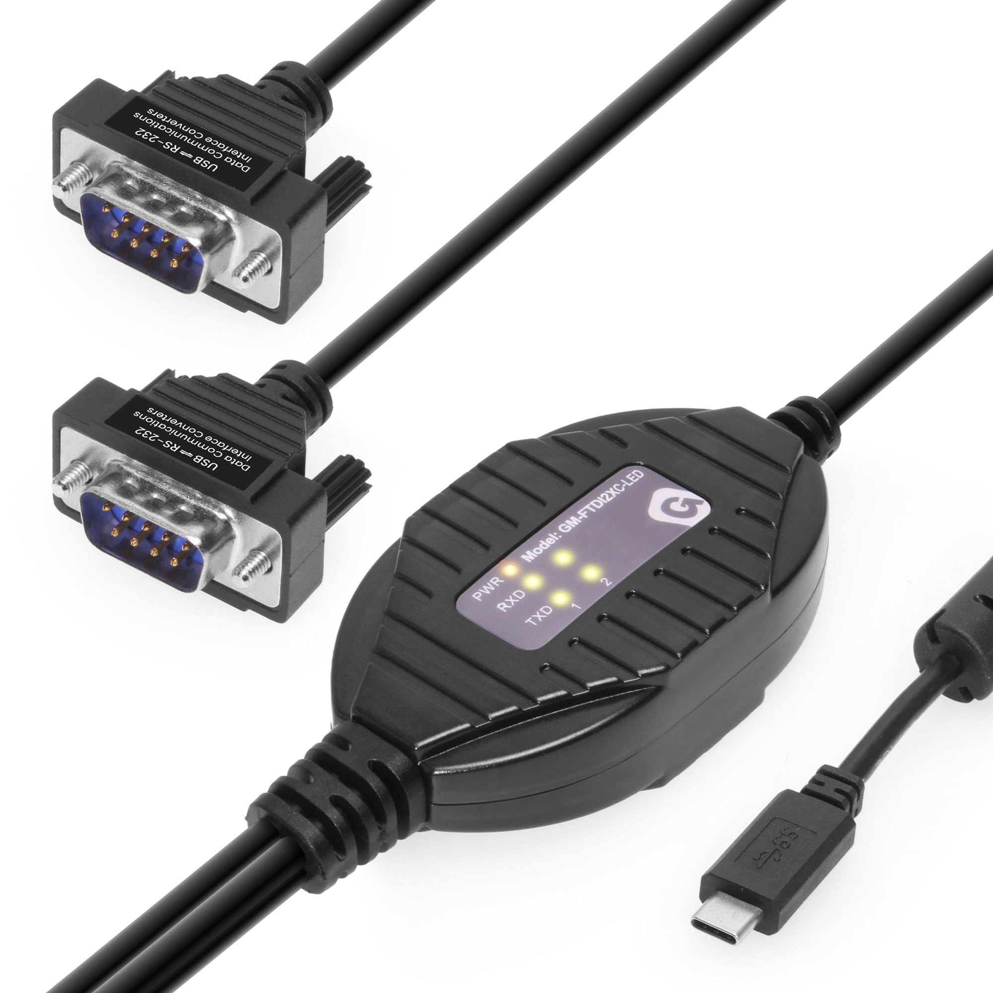 Amazon.com: Gearmo 2 Port RS-232 Serial to USB Type-C Adapter with